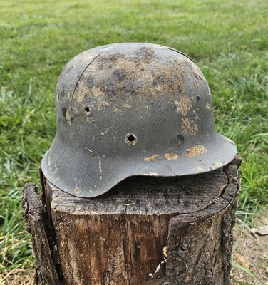 Original German Helmet M42 ET66 Wehrmacht Relic Of WW2 Decal