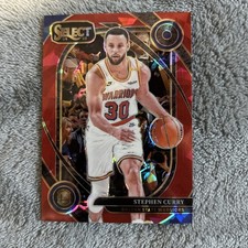 2024-25 Panini NBA Select #209 Stephen Curry Red Cracked Ice Courtside Level...