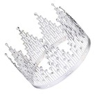  1pc Crystal Crown Cake Topper Crystal Tiara Children Hair Ornamnets for Wedding
