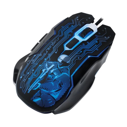 LogiLink ID0137 USB Gaming Maus 2400 dpi Schwarz RGB Regenbogenbeleuchtung