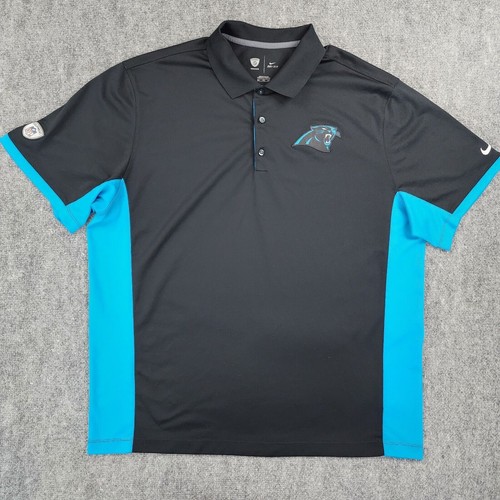 Carolina Panthers Poloshirt Herren XXL schwarz Nike Dri-Fit NFL Equipment Training