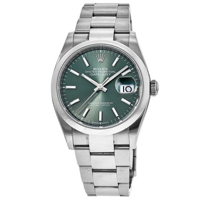 Rolex Datejust 36 Stainless Steel Mint Green Women's Watch M126200-0024-PO
