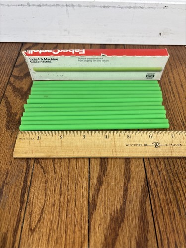 Faber Castell India Ink Machine 12 Eraser Refills 75223 No 99 Bright Green - Bild 1 von 6