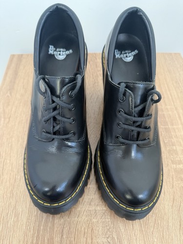 Dr Martens Salome Womens Black Leather Heel Platform Chunky Shoes Size Uk 5 - Picture 4 of 15