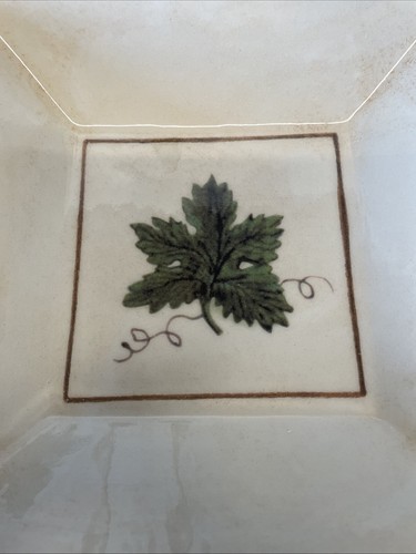 Williams-Sonoma Italy Ceramiche Arianna Grape Leaf Bowl Crafted Pottery 8”x8” - Picture 5 of 7
