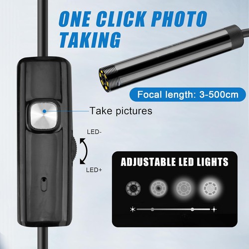 Endoscope Inspection Camera 3 in 1 USB 1920P Flexible Rigid Snake Camera 3.5 m - Picture 5 of 10