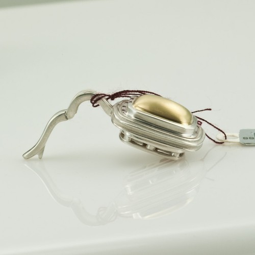SLANE & SLANE SÄULENGLIED ANHÄNGER 18K GELBGOLD & STERLINGSILBER - Bild 6 von 7