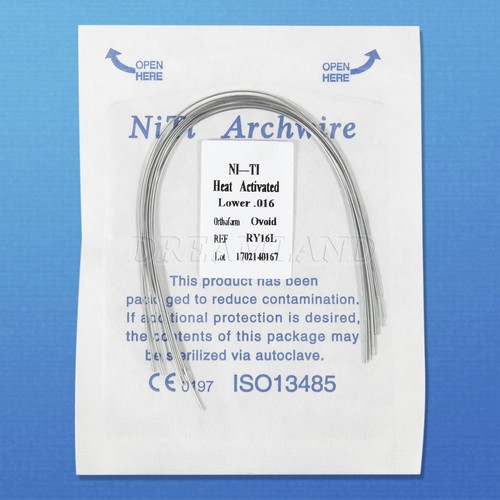 100 PIEZAS Alambre de arco redondo activado térmicamente NITI forma ovoide de calor dental o - Imagen 12 de 22