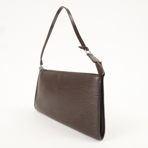 Auth Louis Vuitton Epi Pochette Accessoires Hand Bag Mocha M5294D Used - Picture 3 of 24