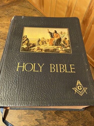 Dixie Bibles Family Pulpit KJV King James Version Illustrated Leather Masonic - Imagen 2 de 12