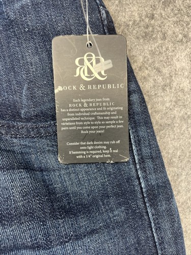 Rock & Republic Jeans Damen 31x35 Low Rise Straight Fit Dark Wash Button Fly - Bild 4 von 18