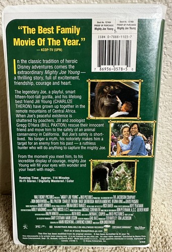 Mighty Joe Young VHS Tape Clamshell Case Walt Disney - Picture 2 of 3