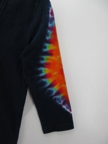 VINTAGE Harley Davidson Shirt Girls Large Blue Double Sided Tie Dye New York - Picture 3 of 10