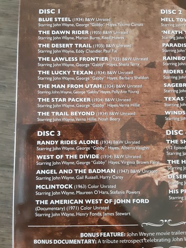 John Wayne DVD The Tribute Collection 25 Movies + Documentary w Collector's Tin - Picture 8 of 14