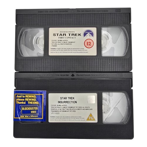 2 x Star Trek VHS - First Contact (12) 1996 and Insurrection Big Box 1999 Video - Picture 7 of 10