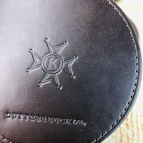 Cutter & Buck Lederuntersetzer mit Lederetui mit dem Buchstaben "K" Initiale - Bild 12 von 22