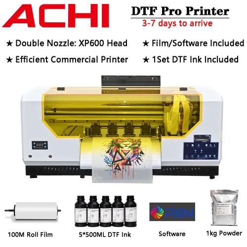Impresora profesional ACHI A​3 DTF transferencia directa a película camiseta doble XP600 cabezal de impresión - Imagen 1 de 11