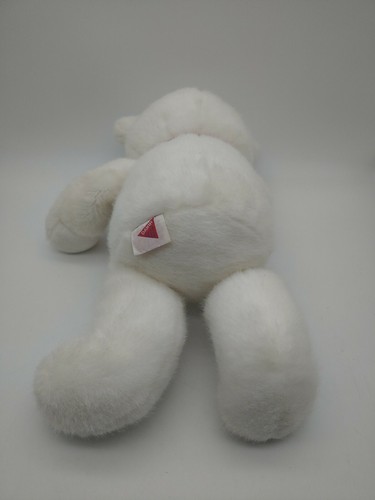 Vtg Dakin 1994 Peek A Boo White Teddy Bear w Heart Nose Magnetic Hands 15" Plush - Picture 9 of 12