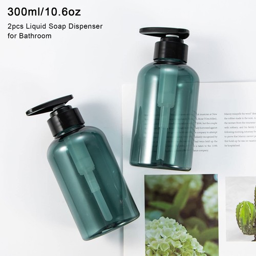Pump Bottle 10oz 2 PCS Shampoo Bottles Dispenser with Pump Refillable Contain... - Picture 5 of 9