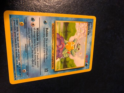 ebay squirtle pokemon card Full Art 151 Squirtle Pokmon card Base set
