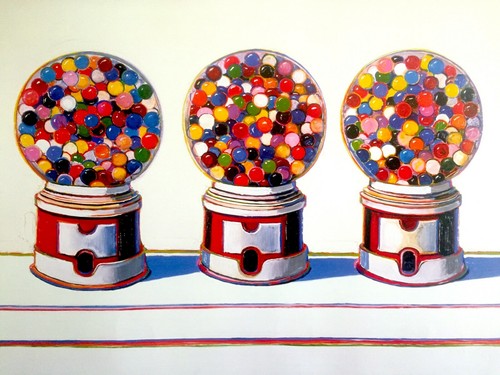 WAYNE THIEBAUD RARE POP ART LITHOGRAPH PRINT MUSEUM POSTER "THREE MACHINES" 1963 - Picture 7 of 11