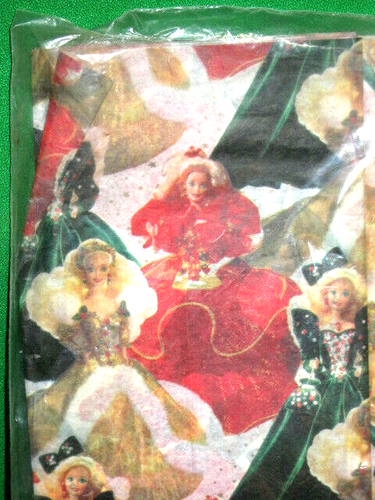 Holiday Barbie Tissue Gift Wrap , Bag & Tags - Picture 4 of 6