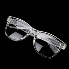 Mens Womens VINTAGE RETRO Style Clear Lens EYE GLASSES TRANSPARENT CRYSTAL FRAME