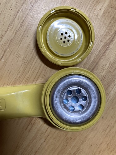 Vintage Western elektrische Klingelanlage senfgelb Wählscheiben Tischtelefon - ungetestet - Bild 10 von 11