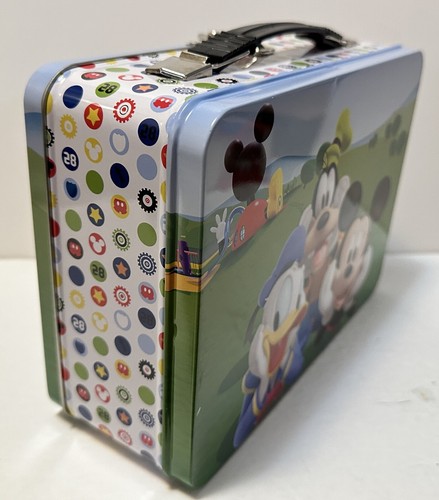 Disney Tin lunch Box Donald Duck Pluto Mickey & Goofy Playground and Pals NEW - Picture 3 of 5