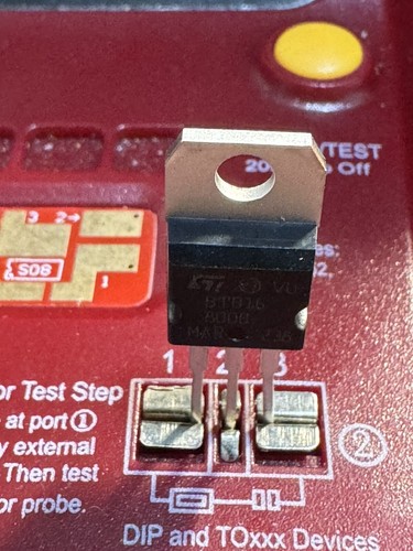 3pz BTB16-800B BTB16-800CW = BTA16 800B testati TRIAC 800V 16A original comefoto - Picture 4 of 6