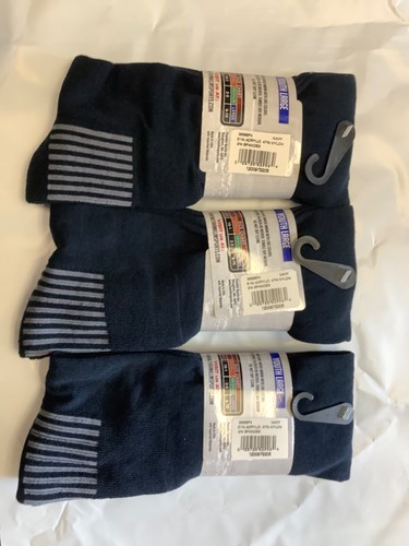 3 pairs Franklin Youth large Baseball Socks Navy Shoe Size 6-10 - Picture 4 of 4
