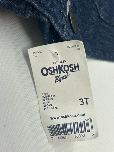 OshKosh New With Tags Bibs & Overalls 3T Blue With Embroidered Footballs Fall - Picture 9 of 11