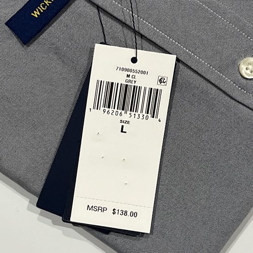 Polo Ralph Lauren men's Classic Grey Performance Oxford Shirt - Large - rt $138 - Picture 6 of 7