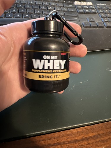 On My Whey Protein Key Chain Bottle - Bring It - Picture 2 of 4