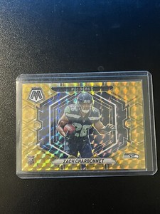 2023 Panini Mosaic Zach Charbonnet RC NFL Debut Yellow Reactive Prizm Seahawks