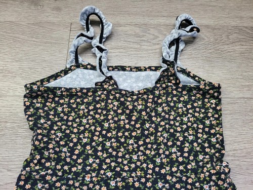 White Fawn Dress Girls Medium Black Floral Tillys Summer Sleeveless Casual - Picture 4 of 11
