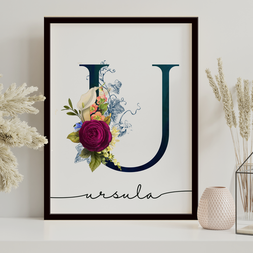 PERSONALISIERTES GEDENKEN GESCHENK GEBURTSTAG NAME ALPHABET HEIMDRUCK VINTAGE KUNST - Bild 46 von 55