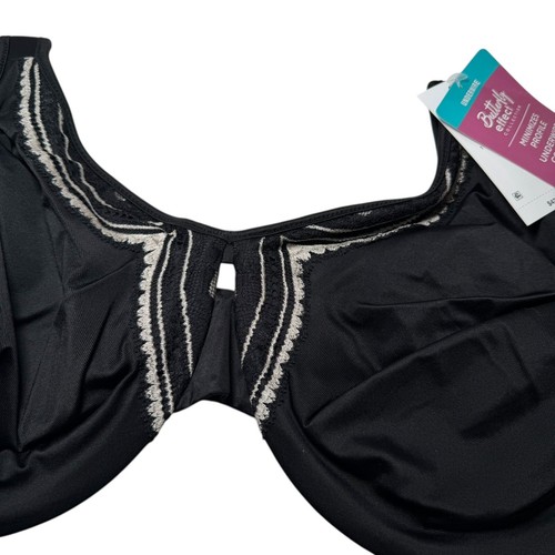 Sujetador minimizador efecto mariposa Olga 35912 44D negro nuevo con etiquetas - Imagen 4 de 5