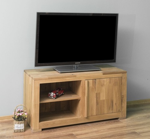TV-Schrank Eiche 120 cm breit mit 1 Tür - Landhaus Fernsehschrank - Bild 3 von 10