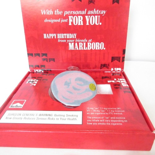 2006 HAPPY BIRTHDAY MARLBORO PROMOTIONAL PERSONAL GLASS ASHTRAY NEW - Picture 4 of 6