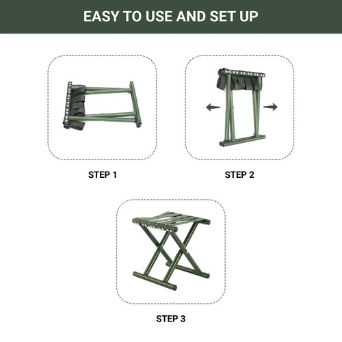 6x Tragbarer Klapphocker, Super Starker Schwerlast Outdoor Klappstuhl, Camping - Bild 17 von 21