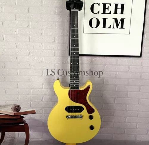 TV Yellow Reissue Junior Electric Guitar Double Cut Solid Mahogany P-90 Pickup