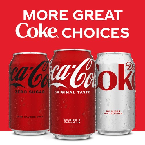 Coca-Cola Classic Soda Pop, Lattine da 12 fl oz, Confezione da 24 - Foto 4 di 7