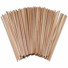 Wooden Dowel Rods 3mm x 20cm – Round Craft Sticks for Modelling & DIY – 100 Pack