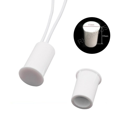 4Pcs NO White Recessed Magnetic Window Door Contacts Alarm SecurityReed Switch - Picture 2 of 10