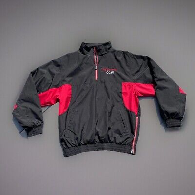 VINTAGE Y2K HOLLOWAY BLACK RED COAT JACKET WINDBREAKER LINED VINTAGE Y2K HOLLOWAY BLACK RED COAT JACKET WINDBREAKER LINED