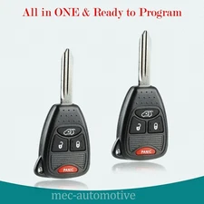 2 Key Fob Remote Replacement for 2004-2016 Chrysler Dodge Jeep OHT692427AA
