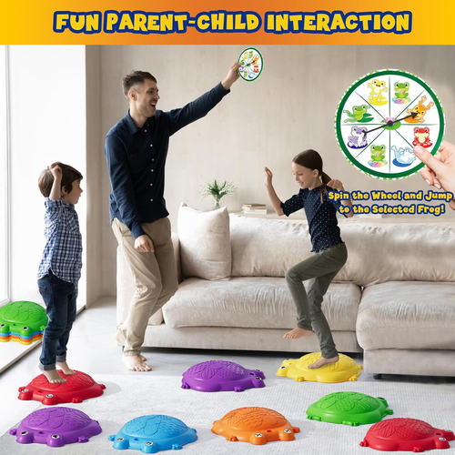 Stepping Stones for Kids, 12PCS Non-Slip Toddler Balance Steps Stones, Obstacle - Picture 7 of 9