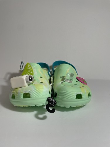 Crocs x  Margaritaville Clogs Mens 11 Green Yellow Jibbitz Jimmy Buffett Slip On - Picture 5 of 11