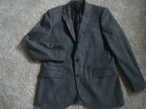 New-J-crew-Men-Ludlow-sportcoat-Jacket-windowpane-Italian-Cloth-40R-Gray-Soft